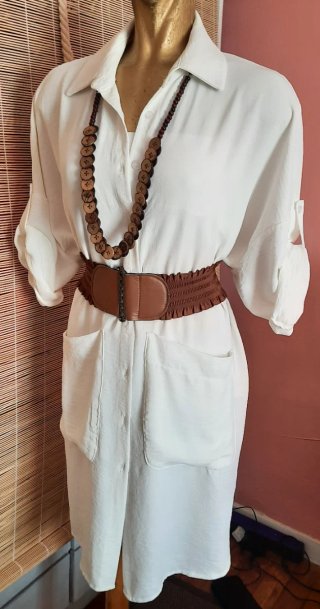 Túnica blanca talla única