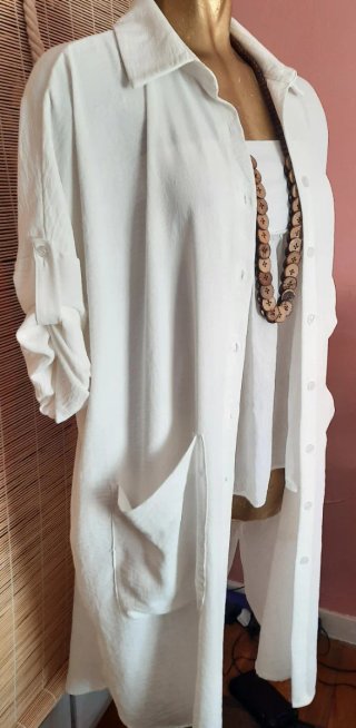 Túnica blanca talla única