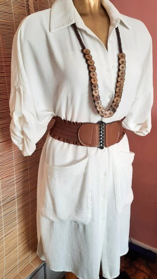 Túnica blanca talla única