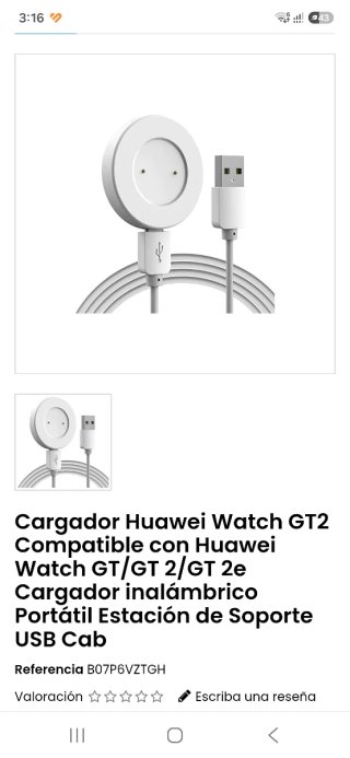 Cargador Huawei Watch GT2 GT/GT 2/GT 2e