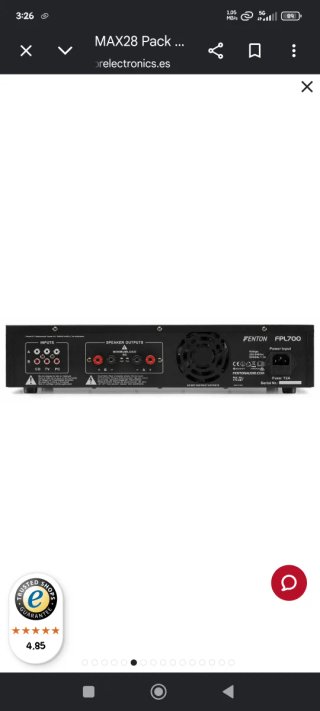 Equipo de Sonido Fenton MAX28 Pack