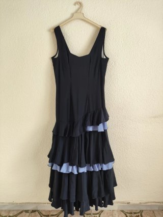 Traje Flamenca Azul y Celeste