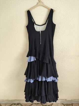 Traje Flamenca Azul y Celeste