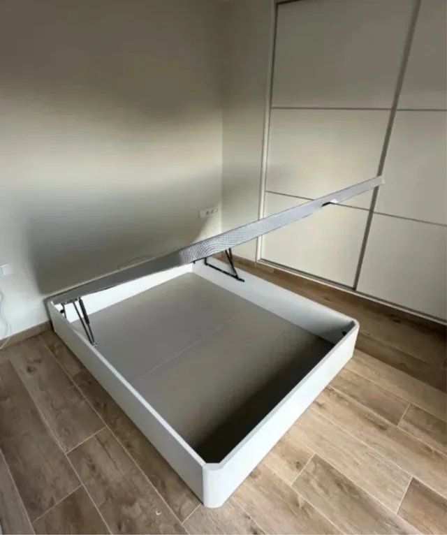 Canapé abatible 150x190 blanco en oferta