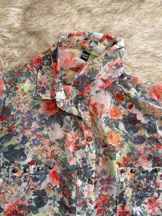 Camisa floral transparente M