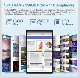 Tablet 10.36 Octa-Core 16GB RAM 256GB ROM Azul