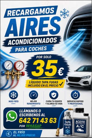 Recargamos tu aire acondicionado por solo 35€