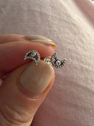 Pendientes Luna Plata Circonitas