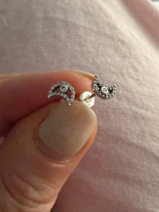 Pendientes Luna Plata Circonitas