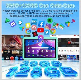 Tablet 10 Gemini AI 15 Android 128GB Verde