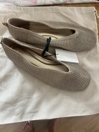 Bailarinas Zara metalizadas tejidas