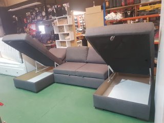 Sofá Cama Gris Chaise Longue