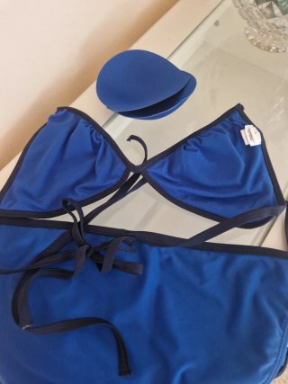 Bikini Reebok Taglia L Blu con Imbottitura