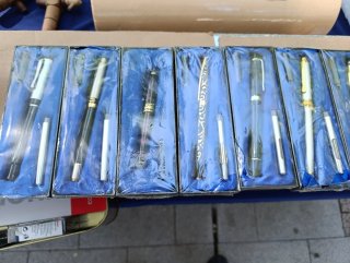 Set di penne stilografiche in astuccio blu