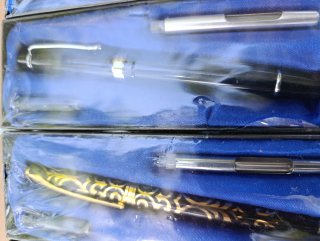 Set di penne stilografiche in astuccio blu
