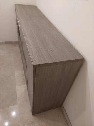 Mueble Comedor Madera y Cristal