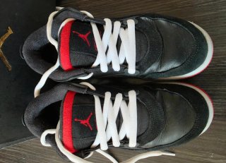 Scarpe Jordan 4 RM (GS) nere e rosse