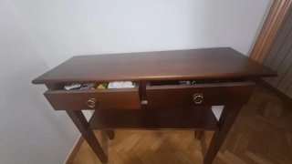Consola recibidor madera 2 cajones