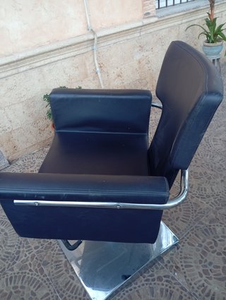 Sillón Peluquería Hidráulico Profesional Negro