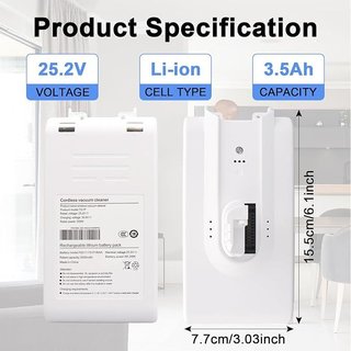 MXJFYY Batería 25,2V 3500mAh Xiaomi Dreame V8-V10