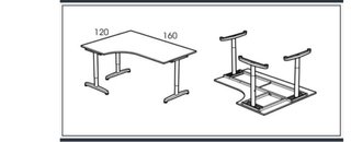 Mesa de escritorio angular