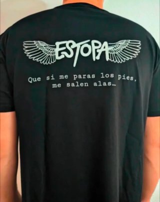 CAMISETA NEGRA - ESTOPA - TALLA L y más...