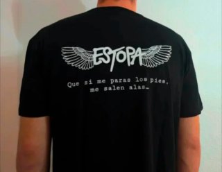CAMISETA NEGRA - ESTOPA - TALLA L y más...