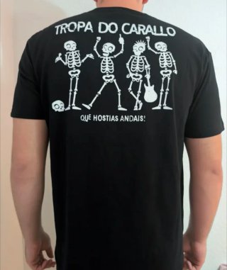 CAMISETA NEGRA - TROPA DO CARALLO - TALLA L y más