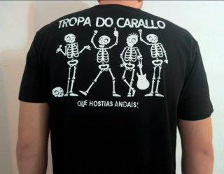 CAMISETA NEGRA - TROPA DO CARALLO - TALLA L y más