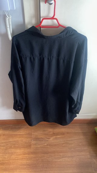 Camisa Negra Violeta Talla XL