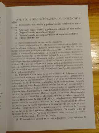 Álgebra lineal. Notas de clase