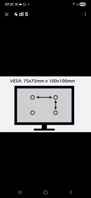 Staffa Supporto Porta TV Monitor 10"a 32" Braccio