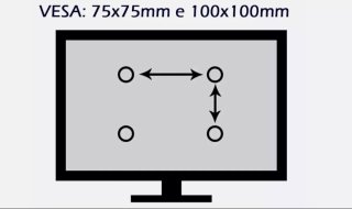 Staffa Supporto Porta TV Monitor 10"a 32" Braccio
