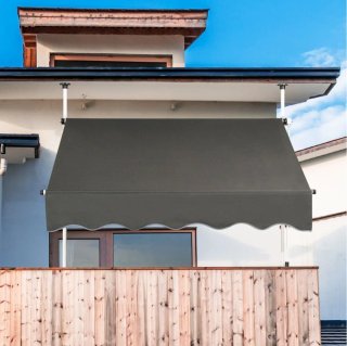 Toldo retráctil balcón 150cm gris