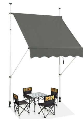 Toldo retráctil balcón 150cm gris