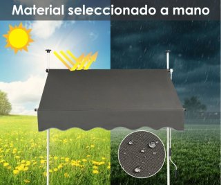Toldo retráctil balcón 150cm gris