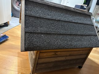 Caseta Perro Mediana Madera Marrón