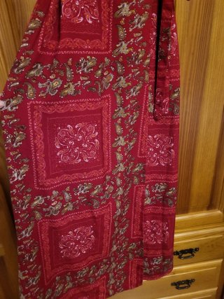 Vestido largo estampado rojo
