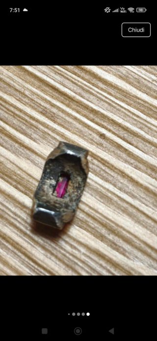 Spilla Fregi Antica Oro e Rosa