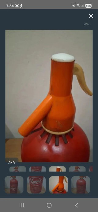 Botella Sifón Konga Roja Vintage