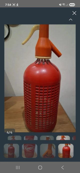 Botella Sifón Konga Roja Vintage