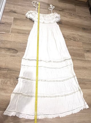 Vestido largo bohemio Springfield blanco