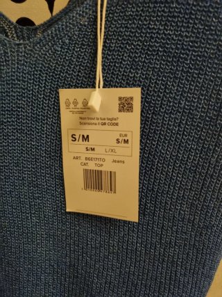 Canottiera maglia blu
