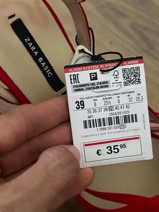 Sandalias Zara Plataforma Rojas Talla 39