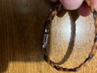 Bracciale intrecciato marrone e nero