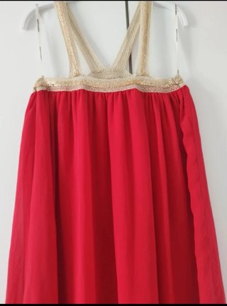 Vestido fiesta largo vaporoso talla M