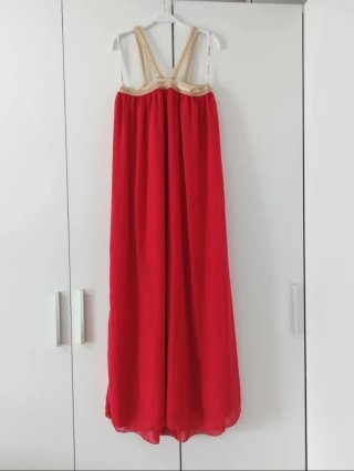 Vestido fiesta largo vaporoso talla M