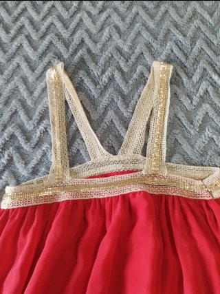 Vestido fiesta largo vaporoso talla M
