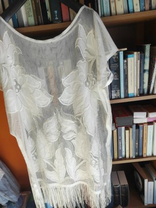 Copricostume donna pizzo bianco