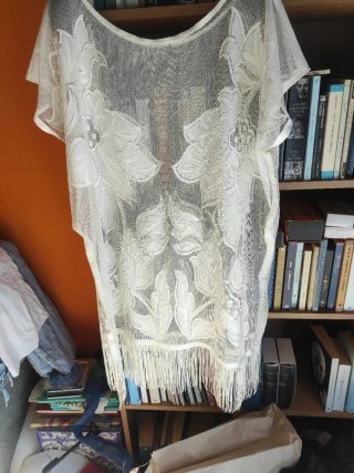 Copricostume donna pizzo bianco
